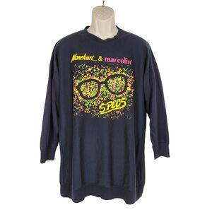 Vintage Marchon and Marcolin Specs Sweater Womens Size XL Pullover Black